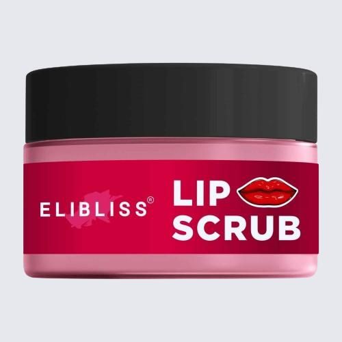 Strawberry Lip Scrub for Lightening & Brightening Dark Lips, Dry, Chapped Lips